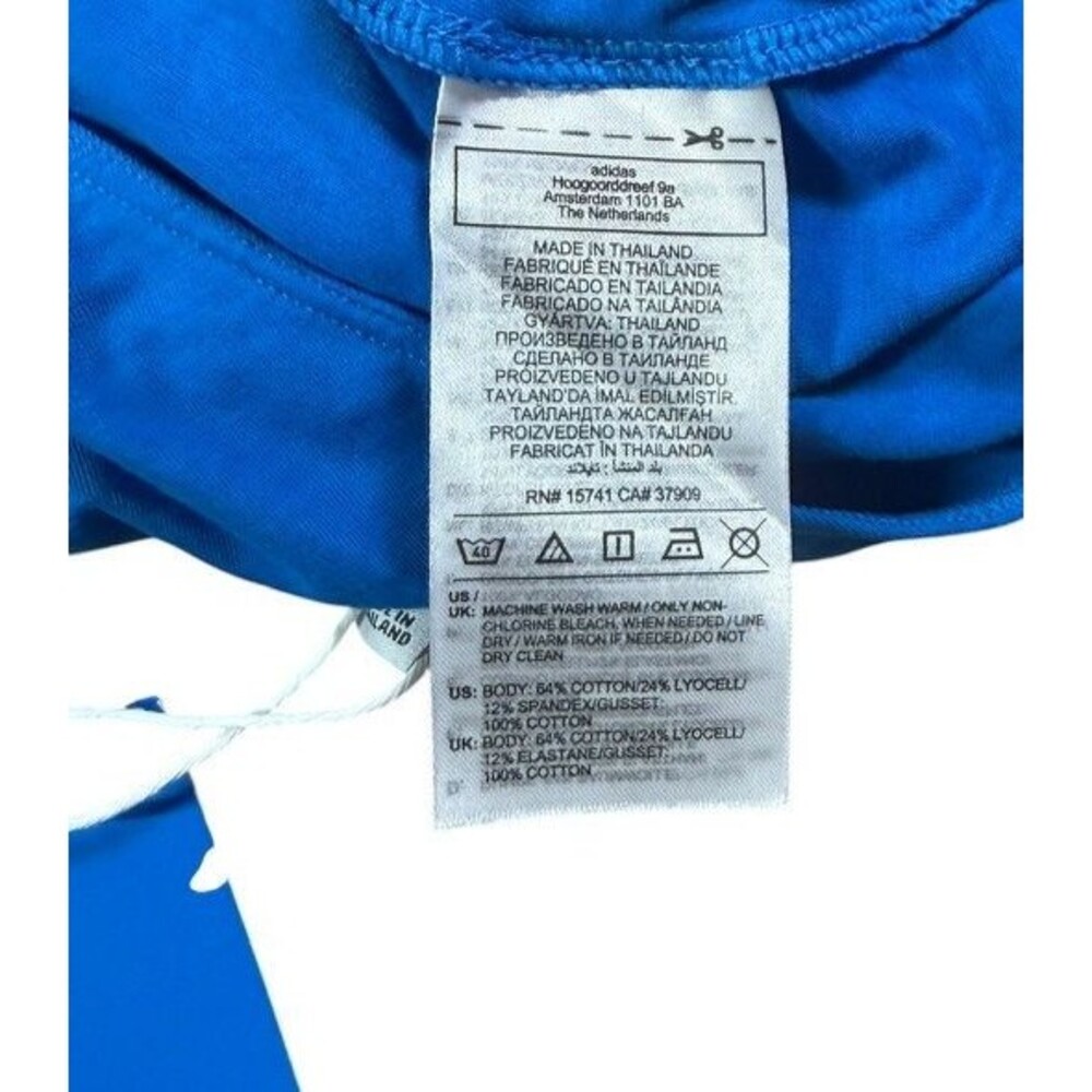 Adidas Originals 3-Stripe Tank Bodysuit NWT Womens Size Large Blue Bluebird - Picture 5 of 8